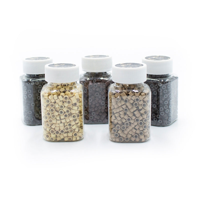 Silicone microringe til hair extensions