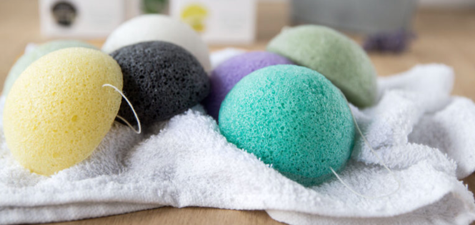 Organic Konjac svamp - til ansigt - Green tea - Alle hudtyper