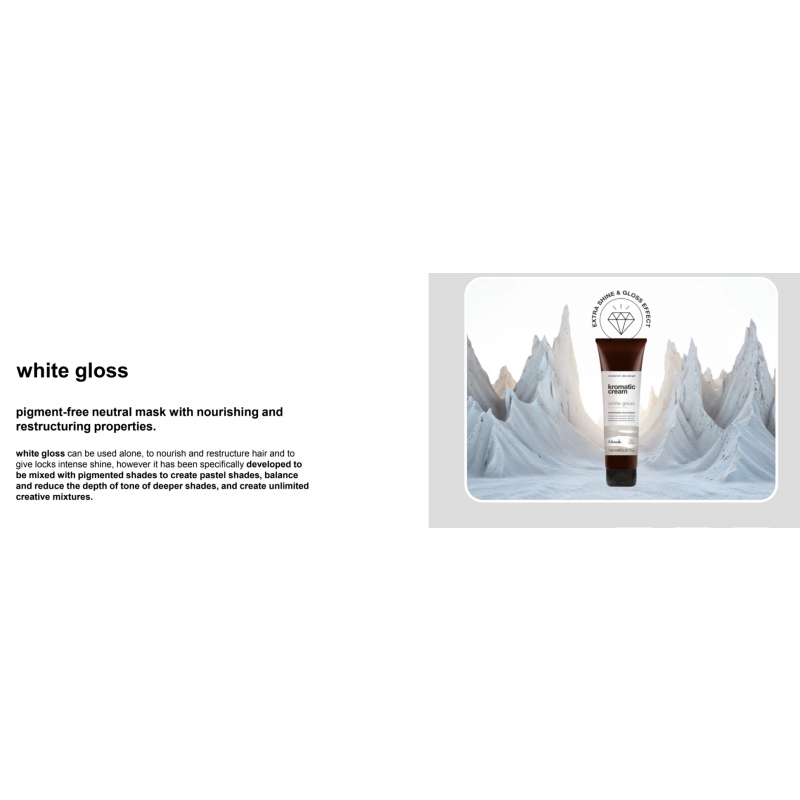 Nook - Kromatic cream - Farvebombe / color mask - White gloss