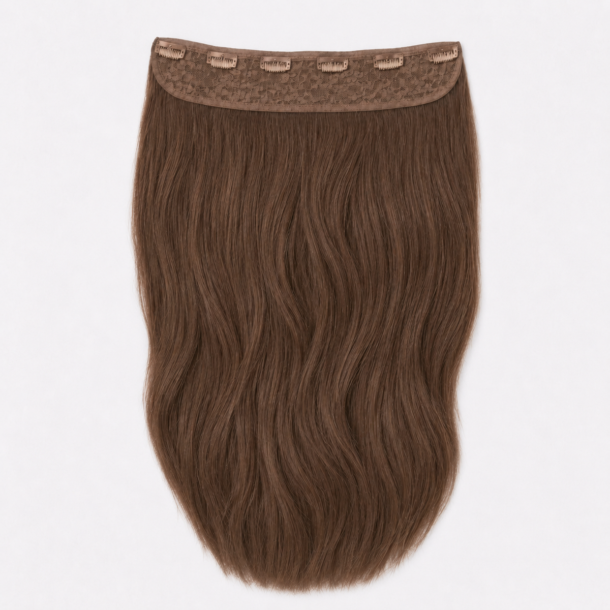 Halo / One piece clip in extensions - Chestnut brown 6#