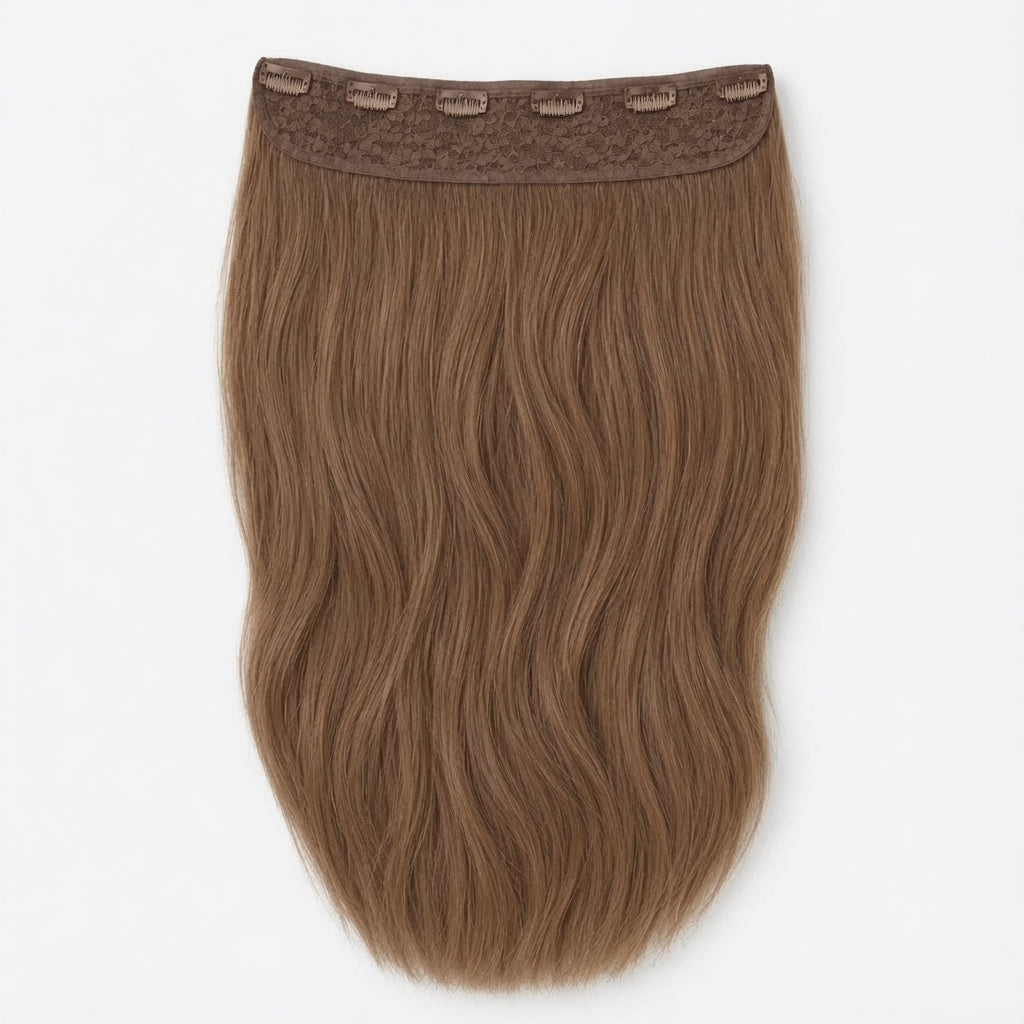 Halo / One piece clip in extensions - Light brown 8#