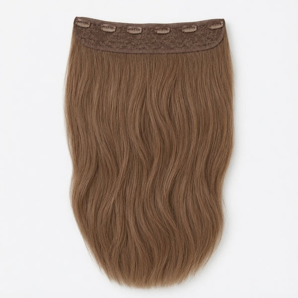 Halo / One piece clip in extensions - Light brown 8#